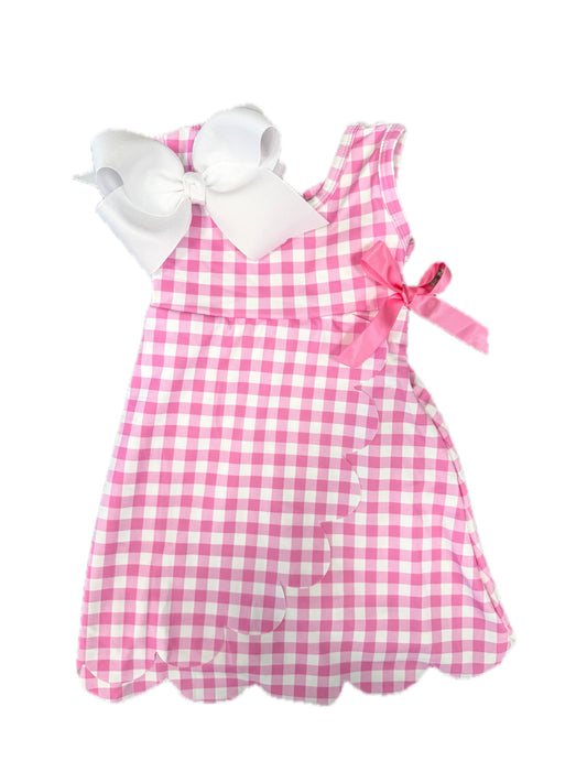 Pink Gingham Active Dress