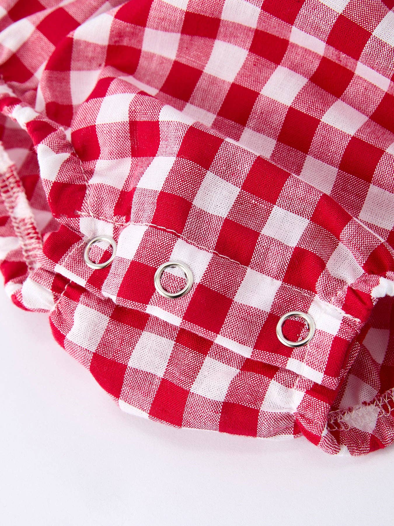 Plaid Flag Peter Pan Collar Bubble