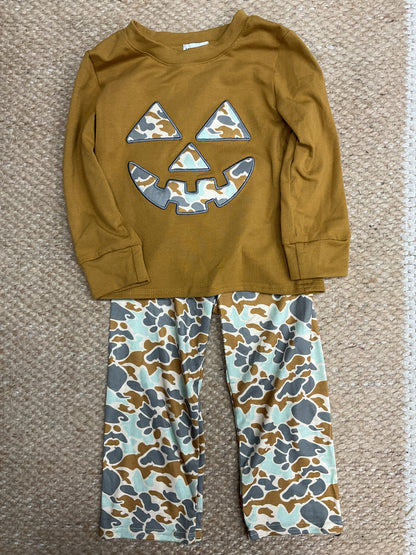 Camo Jack O Lantern Pant Set