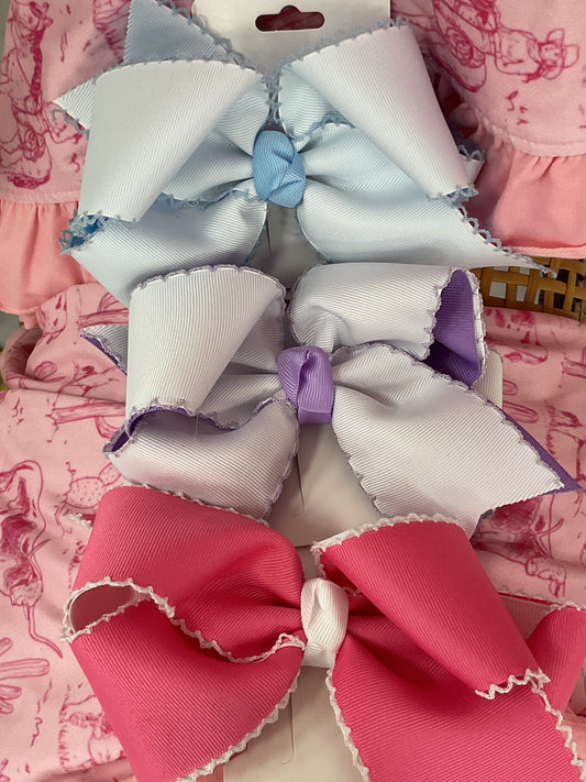 Lace Trim Barrette Bow