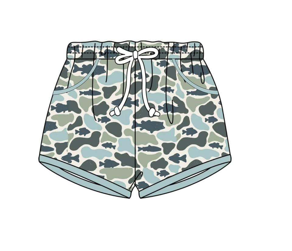 Blue Fish Camo Shorts PRE•ORDER