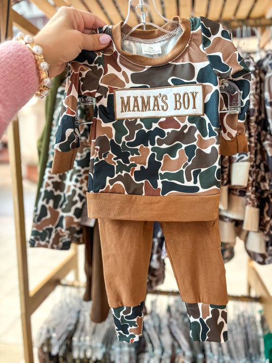 Brown Throwback Mama’s Boy Pant Set