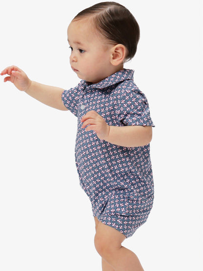 Baby Boys Home Run Performance Polo Romper