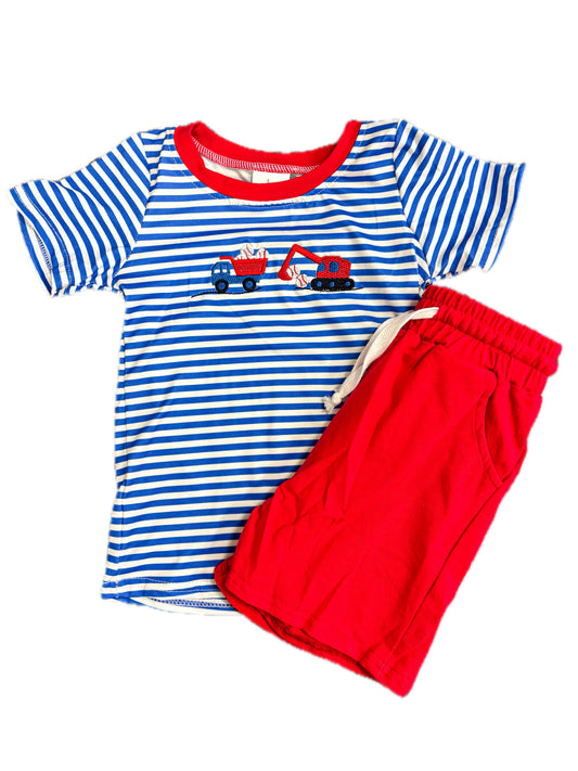 Baseball Truck Short Set