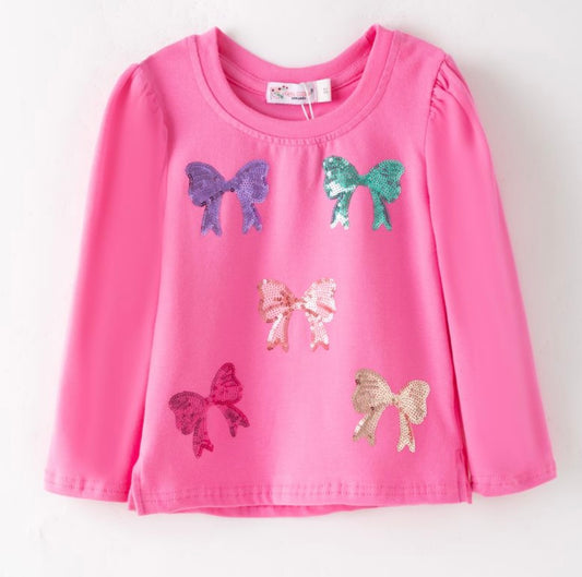 Sequin Bow Pullover