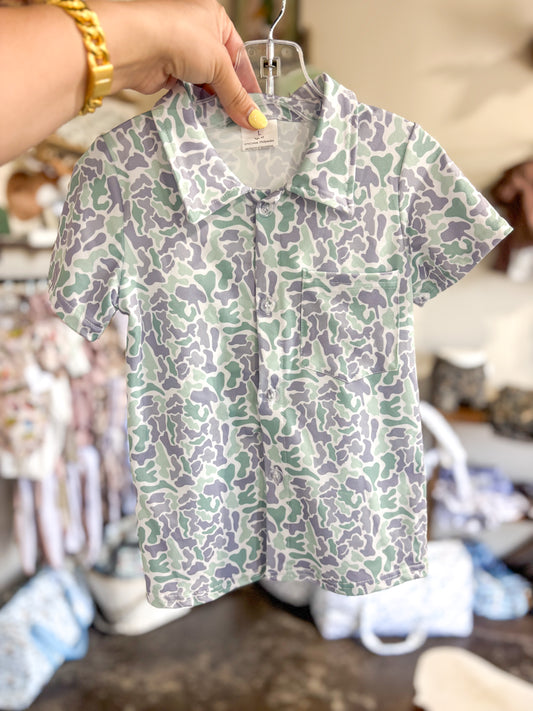 Green Camo Polo