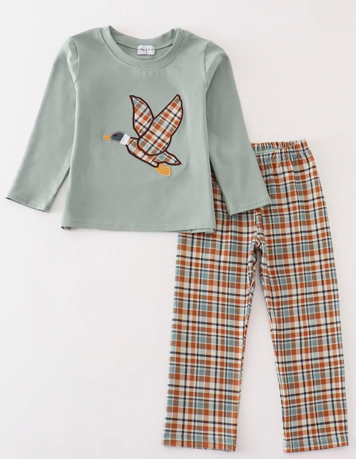 Plaid Mallard Pant Set
