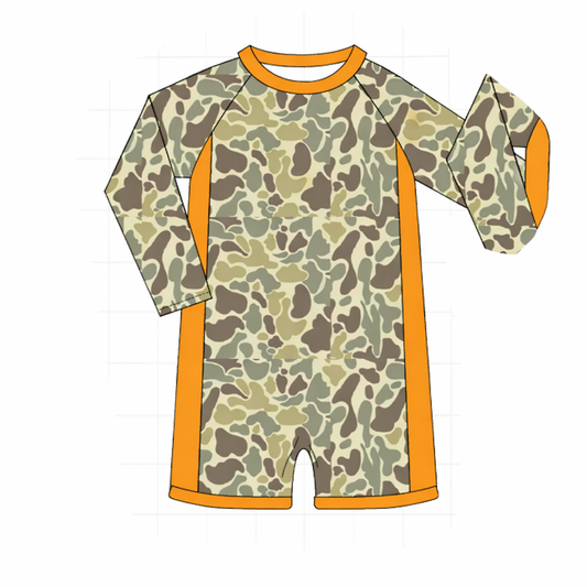 Camo Swim Romper PRE•ORDER