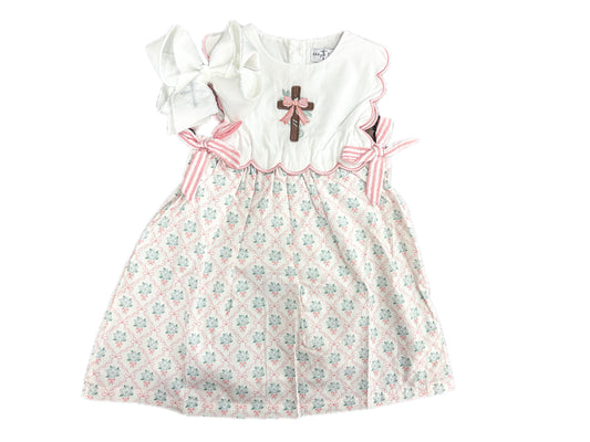 Embroidered Floral Cross Dress