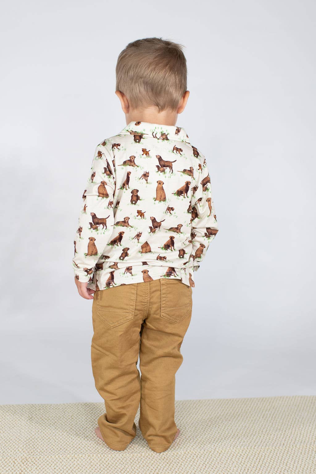 Chocolate Lab Dogs - Long Sleeve Polo Shirt