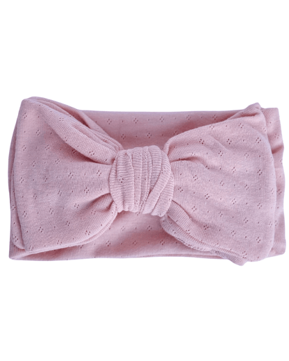 Messy Bow Headwrap - Rose Pink