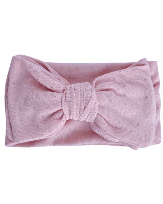 Messy Bow Headwrap - Rose Pink