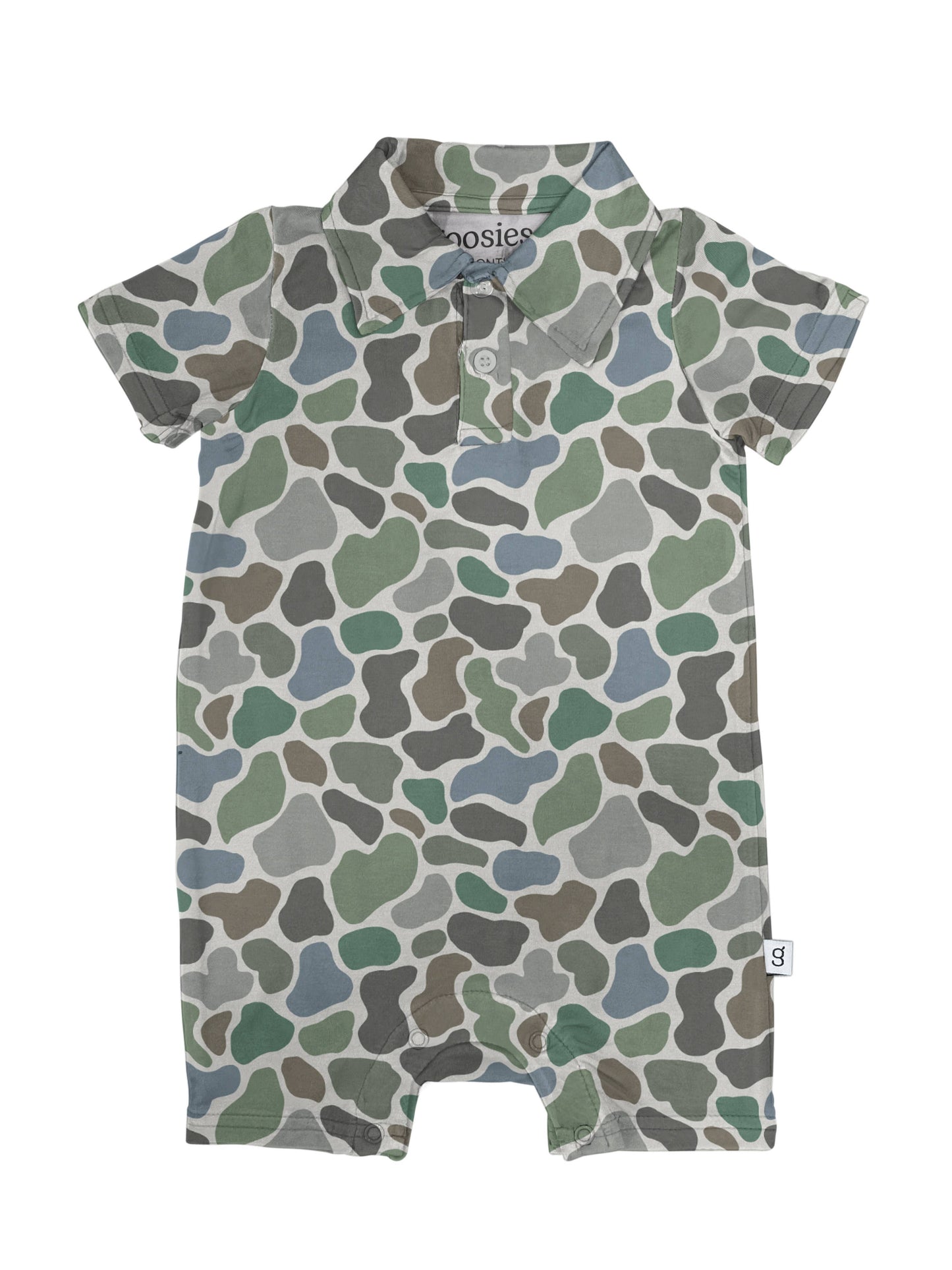 Pebble Camo SS Polo Romper