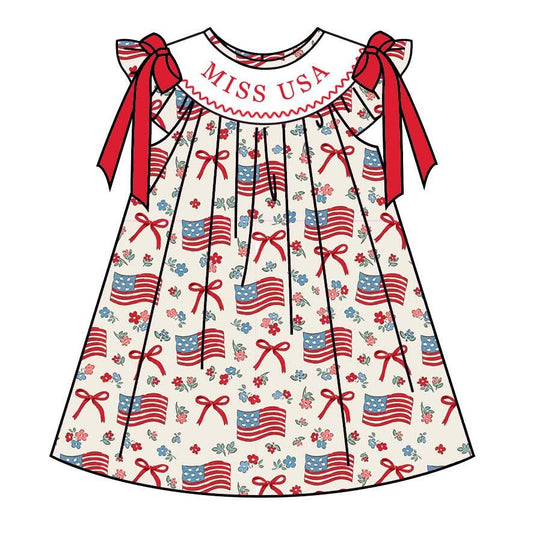 Miss USA Smocked Dress PRE•ORDER