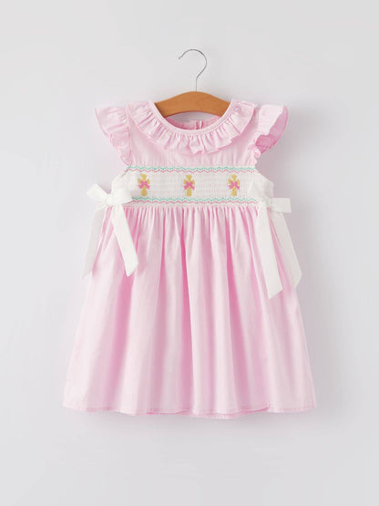 Pink Ruffle Cross Dress