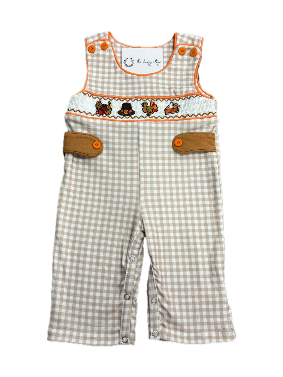 Thanksgiving Feast Smock Romper