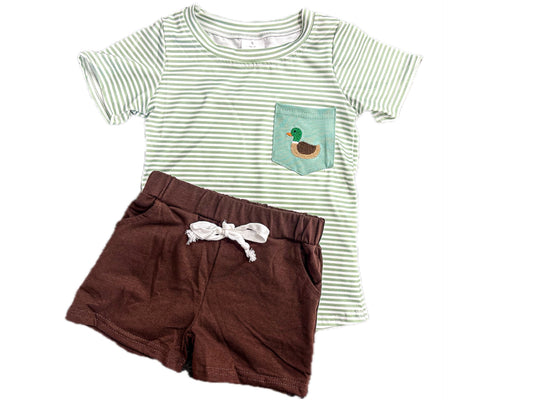 Striped Mallard Short Set