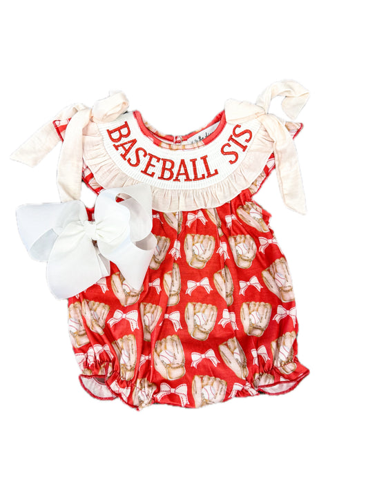 Baseball Sis Smock Bubble