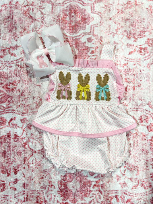 Pink Polka Dot Bunny Bubble