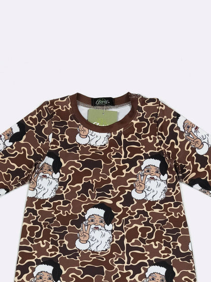 Camo Santa Boy Romper