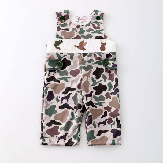Camo Smocked Baby Jon Jon