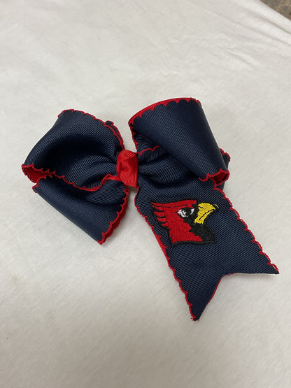 Navy and Red School Bows