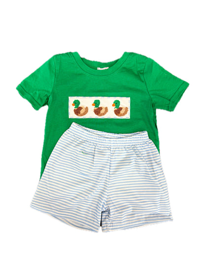 French Knot Mallard Short Set