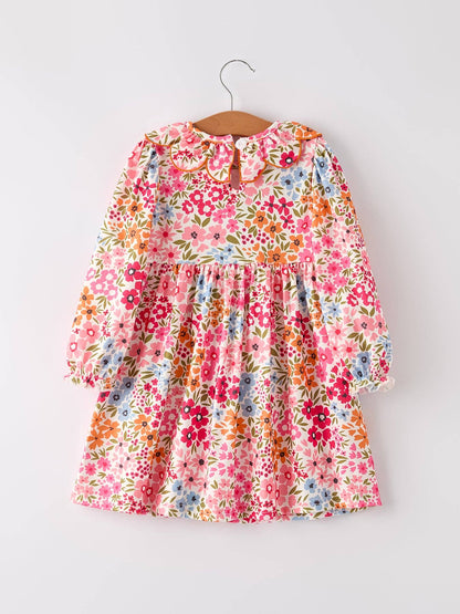 Floral Pumpkin Smock Dress