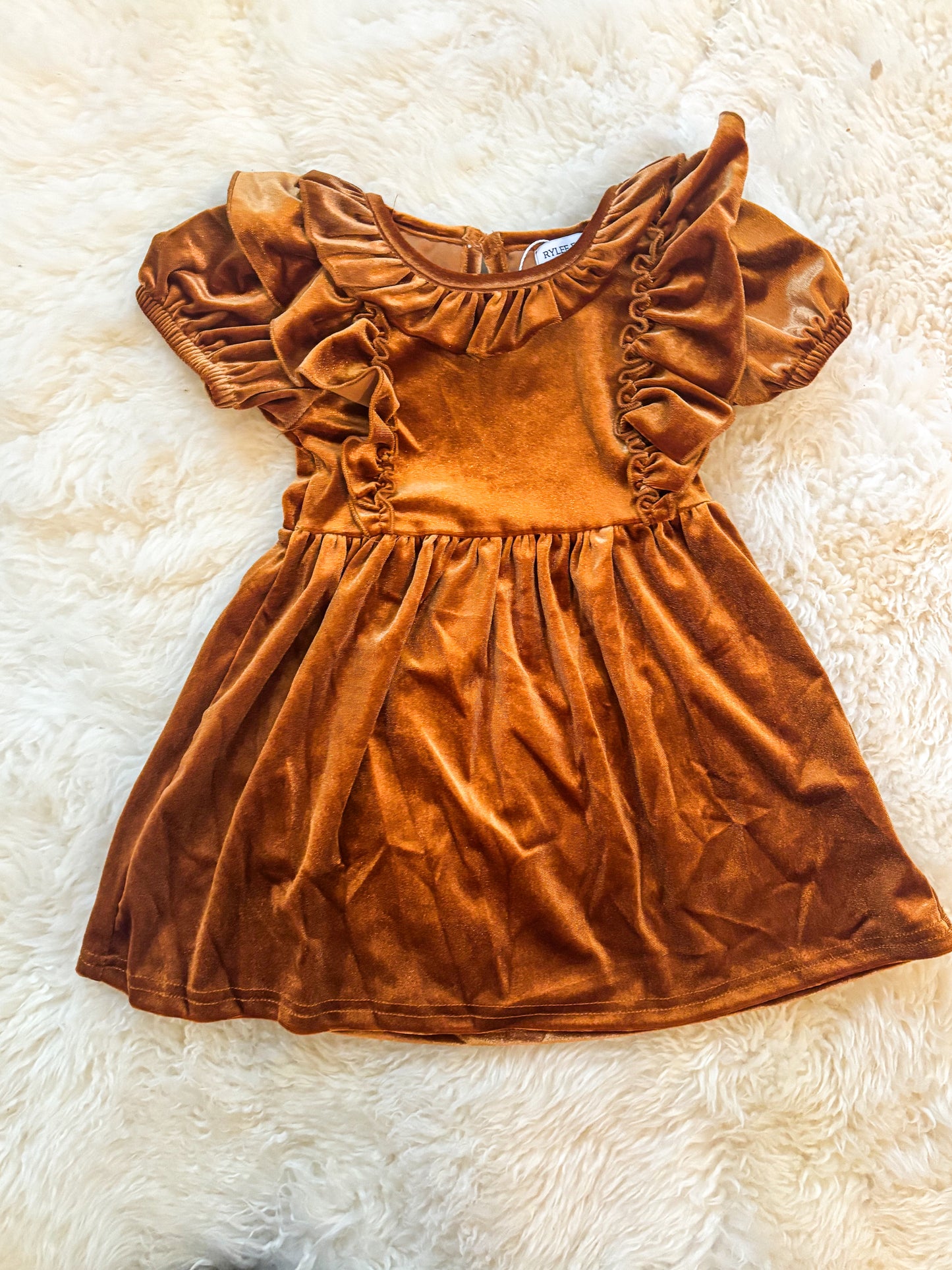 Brown Velvet Dress