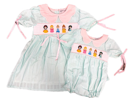Blue Princess Smock Dress