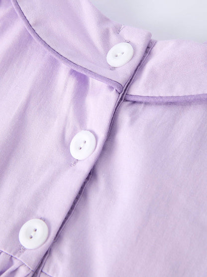 Collared Purple Floral Bubble