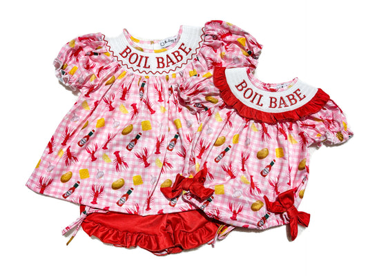 Boil Babe Checkered Short Set