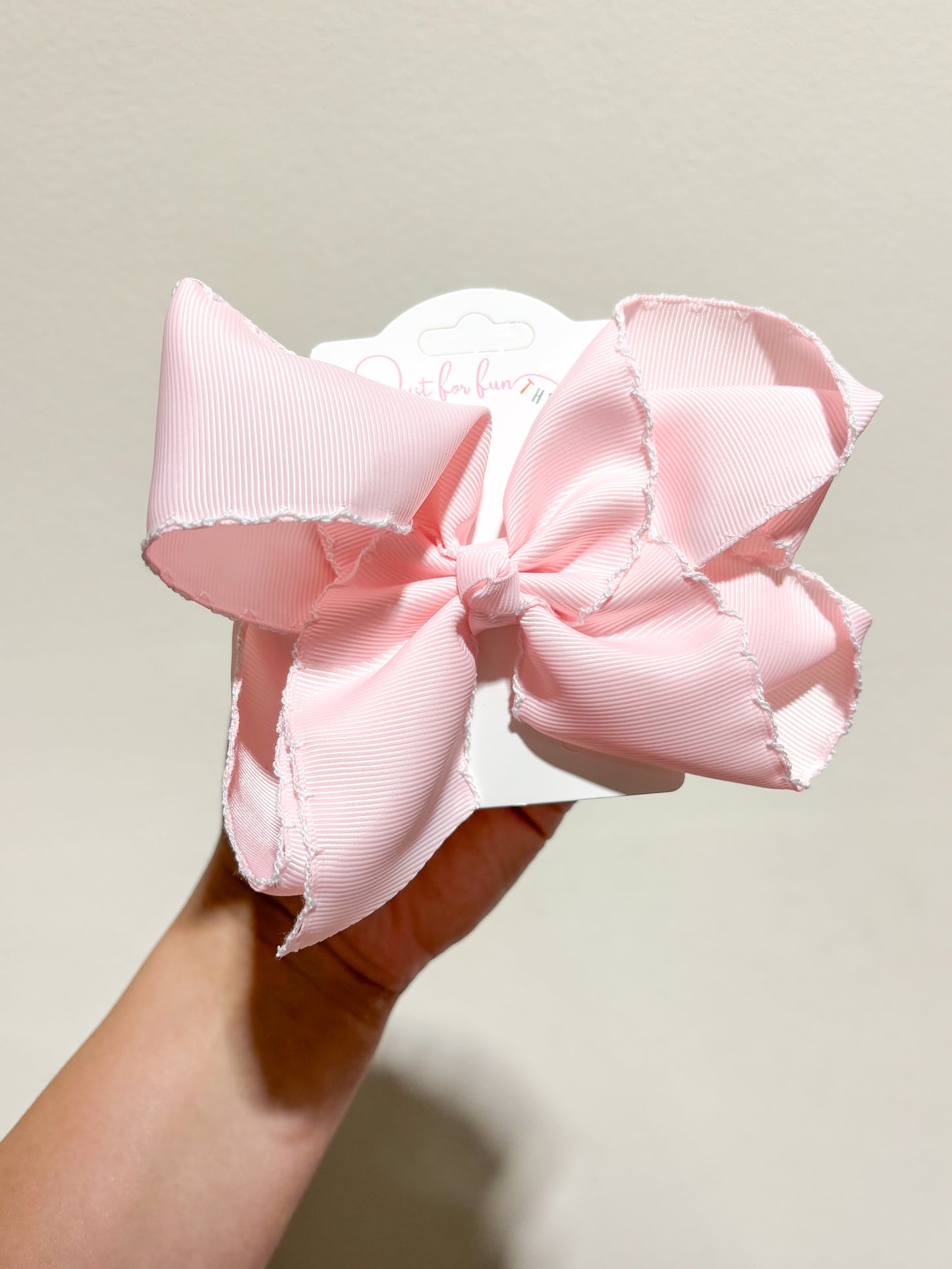 Light Pink Moonstitch Bow