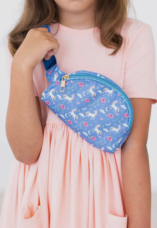 Blue Unicorn Bitty Belt Bag