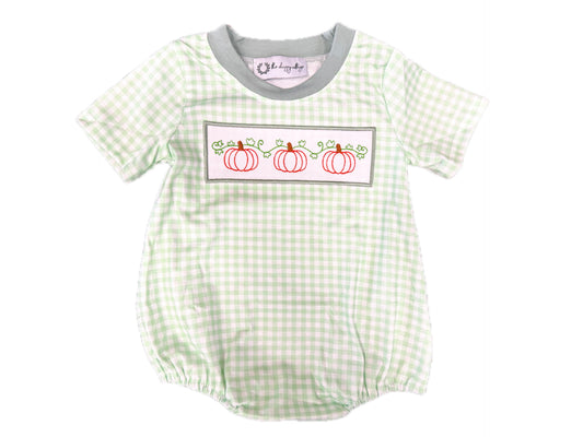 Green Pumpkin Gingham Bubble