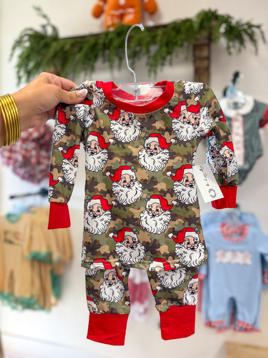 Christmas Camo Santa Bamboo Pjs