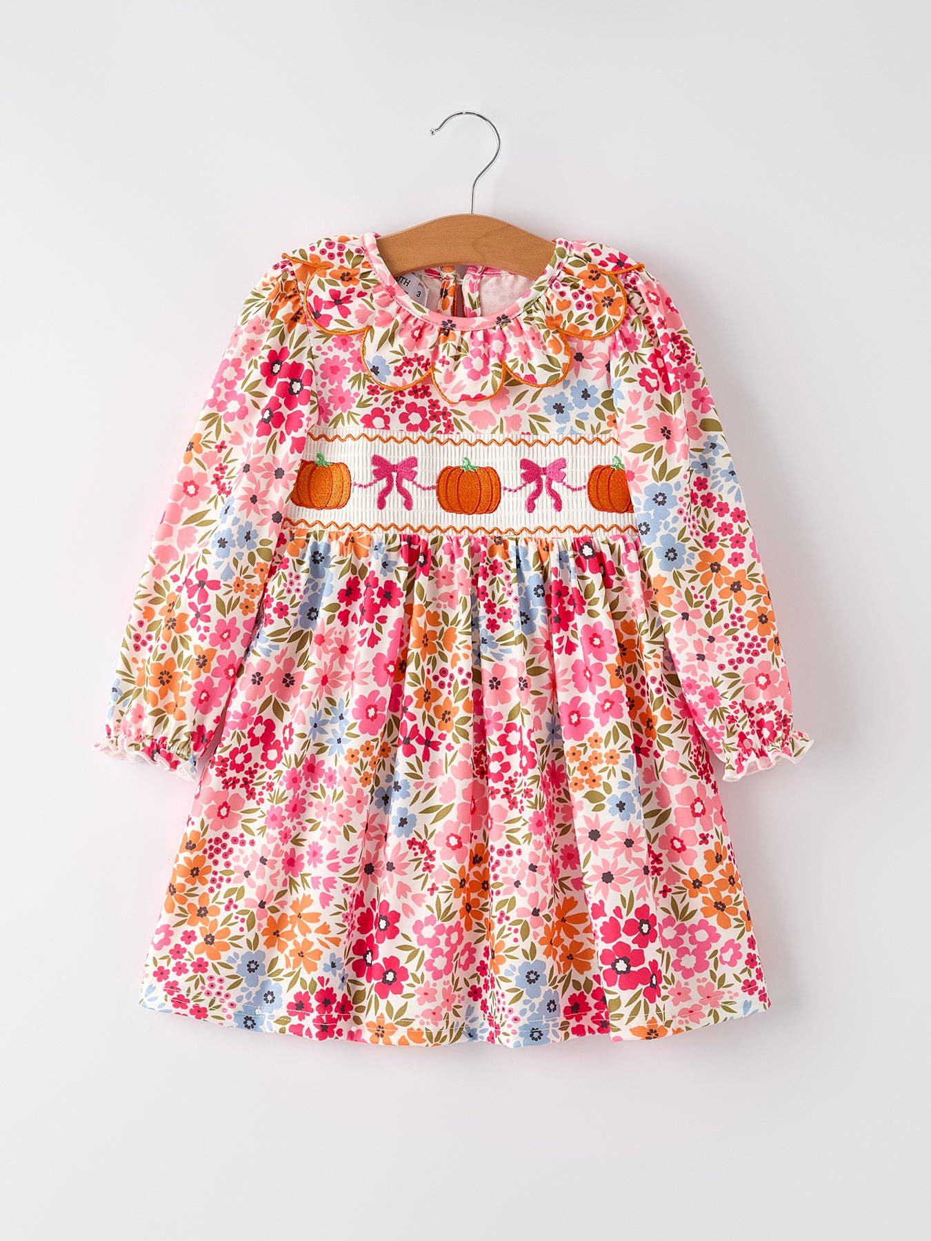 Floral Pumpkin Smock Dress