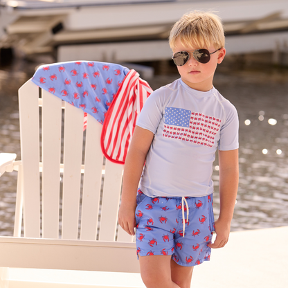 Boys Swim Rashguard - Coastal Crab