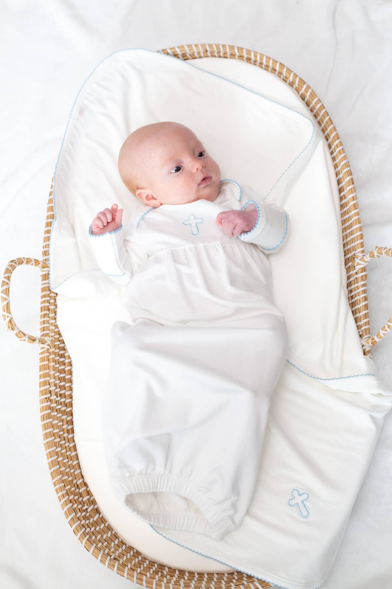 Blue Cross (Easter/Baptism/Christian) Infant Gown