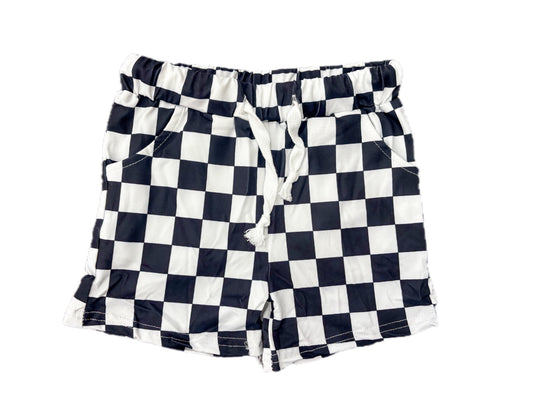 Black & White Checkered Shorts