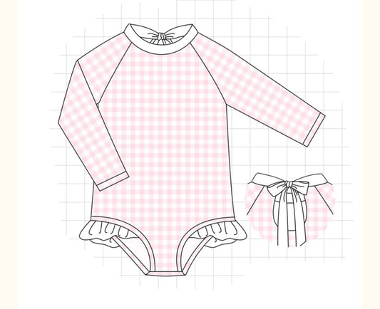 Pink Gingham 1PC Swim PRE•ORDER