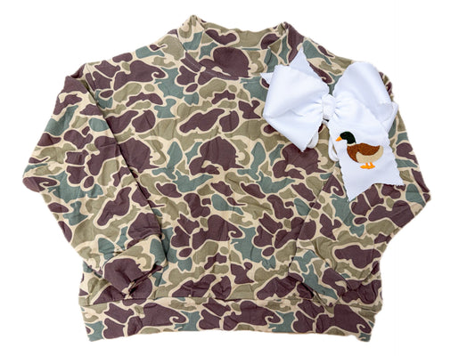 Green Throwback Mockneck