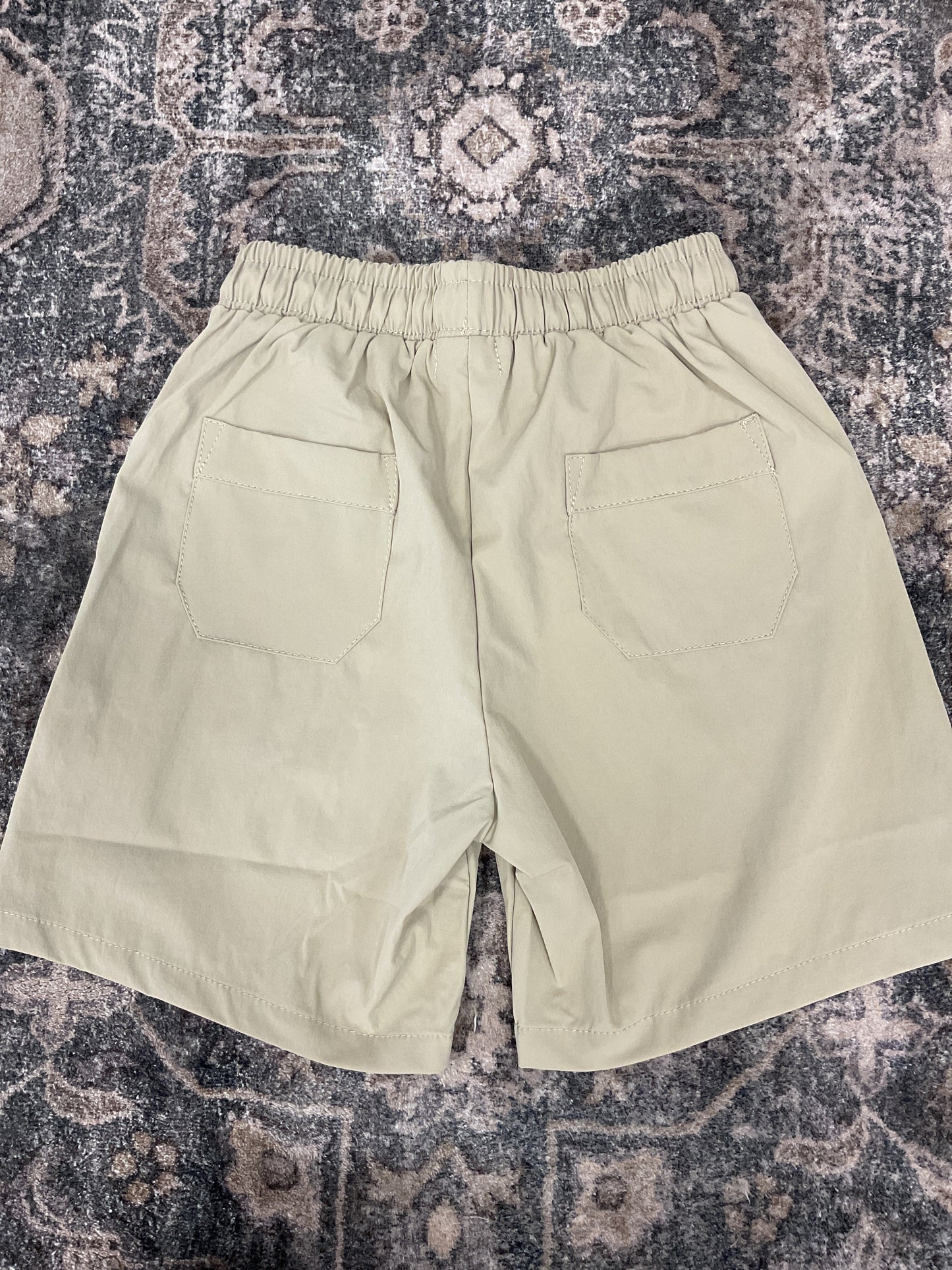 Khaki Pocket Performance Shorts
