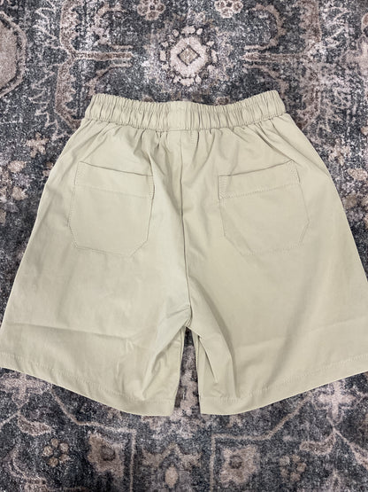 Khaki Pocket Performance Shorts