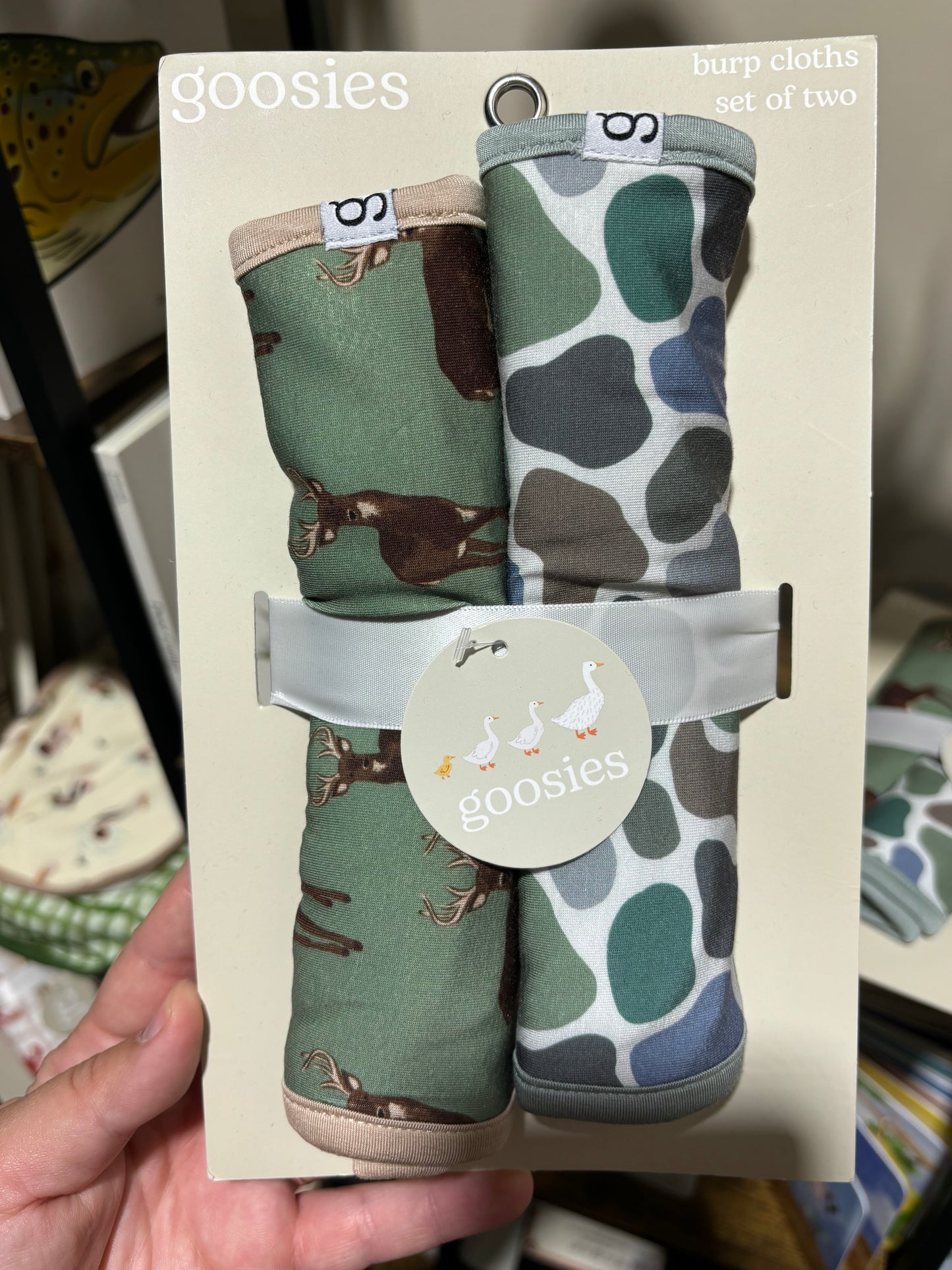 Deer Camo Bamboo Burp Cloth Set