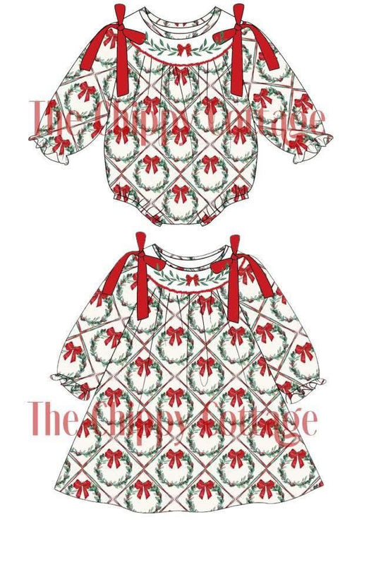 Christmas Wreath Smock