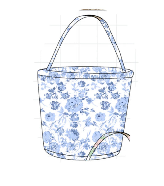 Blue Floral Basket PRE•ORDER