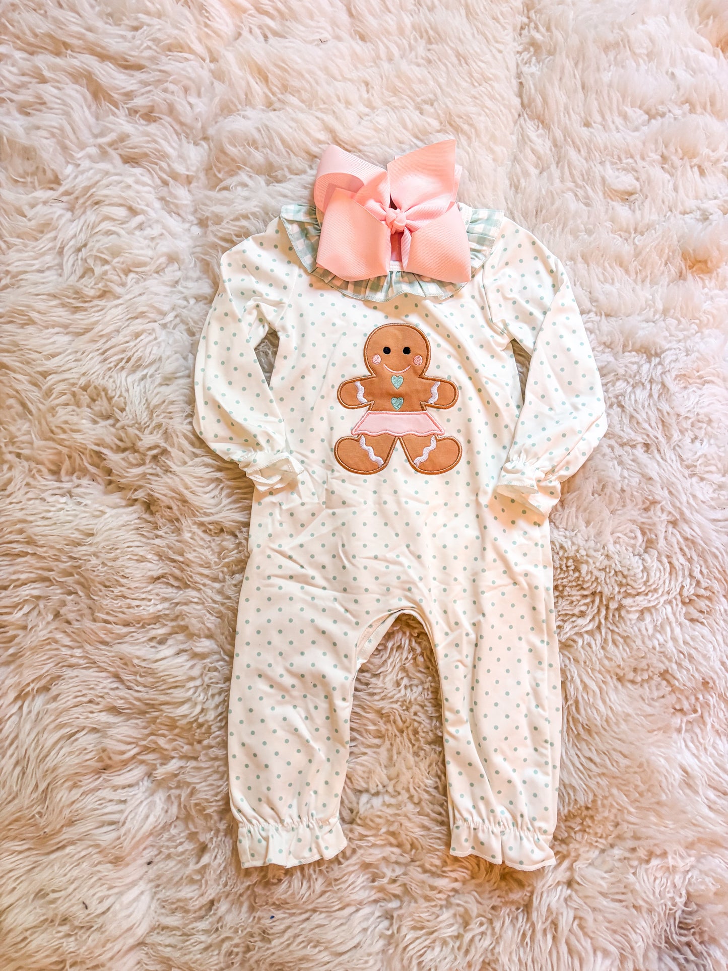 Ruffle Gingerbread Romper
