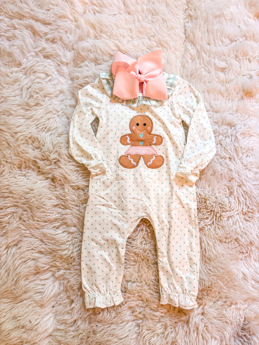 Ruffle Gingerbread Romper