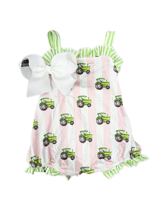 Pink Stripe Tractor Bubble